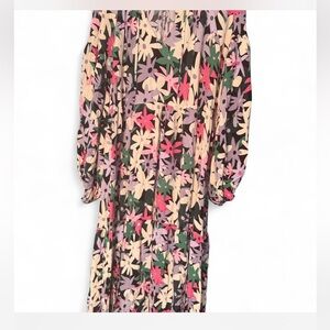 Eloquii Pink and Green Floral Dress